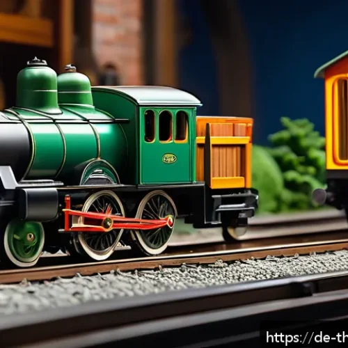 Home 15 토마스와 친구들 애니메이션 제작자 인터뷰 - A detailed scene of a classic stop-motion animation studio set for a children’s train series, featur...